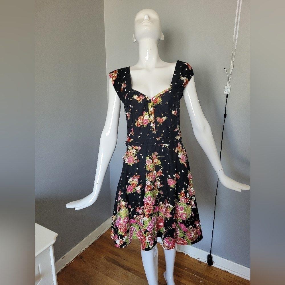 Handmade Beaded Pinup Style Dress, VGUC, Size M